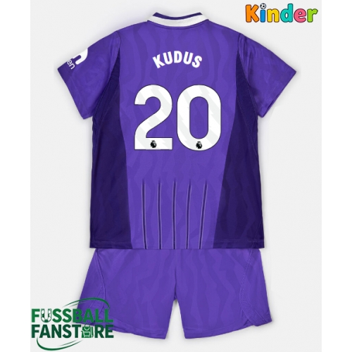 Tottenham Hotspur Mohammed Kudus #20 Replik 3rd trikot Kinder 2026-27 Kurzarm (+ Kurze Hosen)